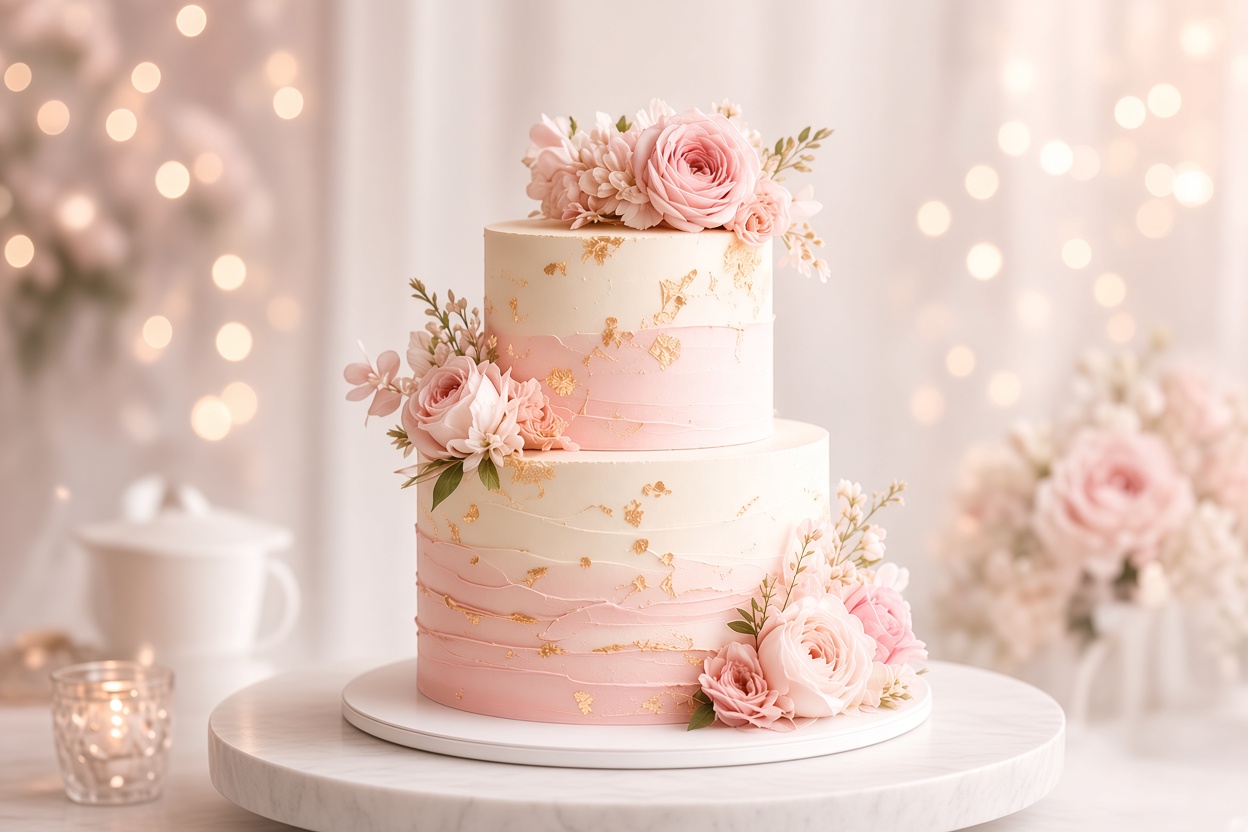 Нежный свадебный торт Antonina Cakes